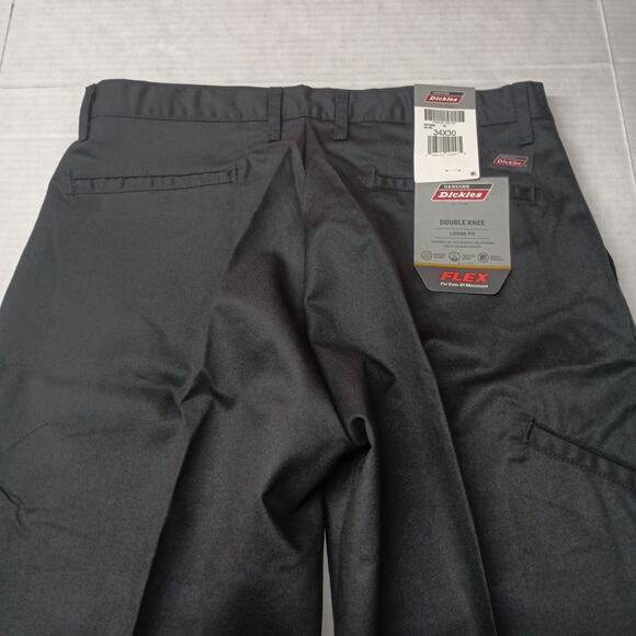 Dickies Loose Fit Double Knee Work Pants Men's 34x30 Black Straight Leg - Picture 7 of 7